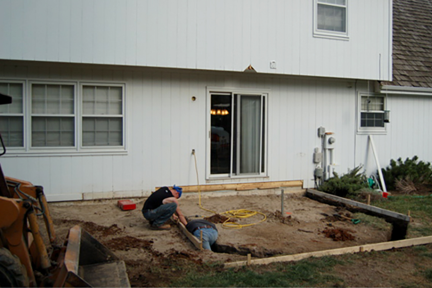 Construction of a conservatory foundation